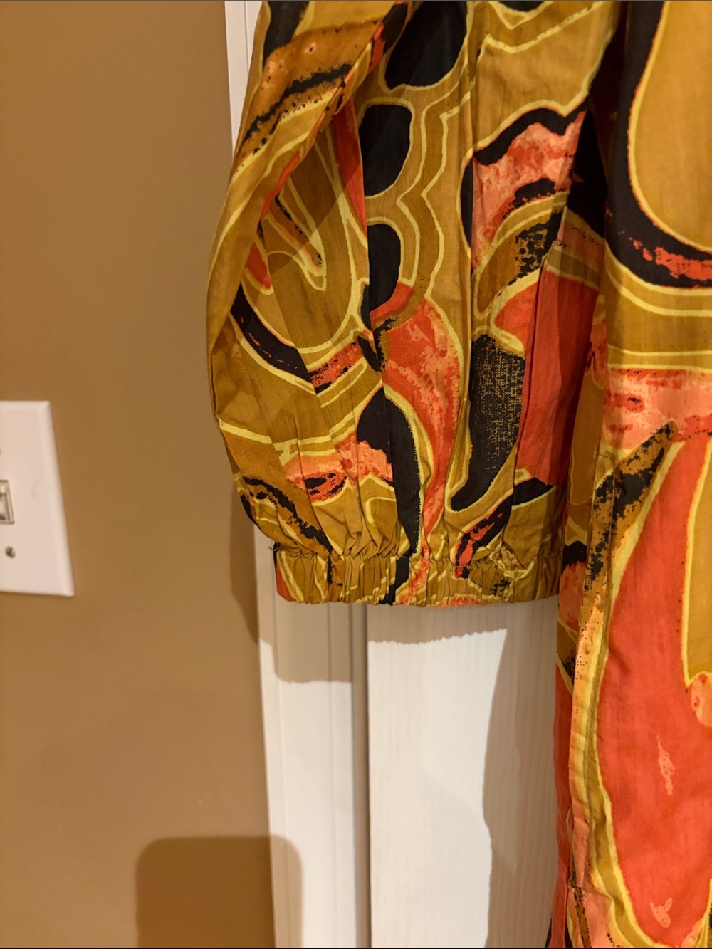 Cleobella Vibrant Swirl Mini Dress in Orange, Mustard & Black - Picture 3 of 4